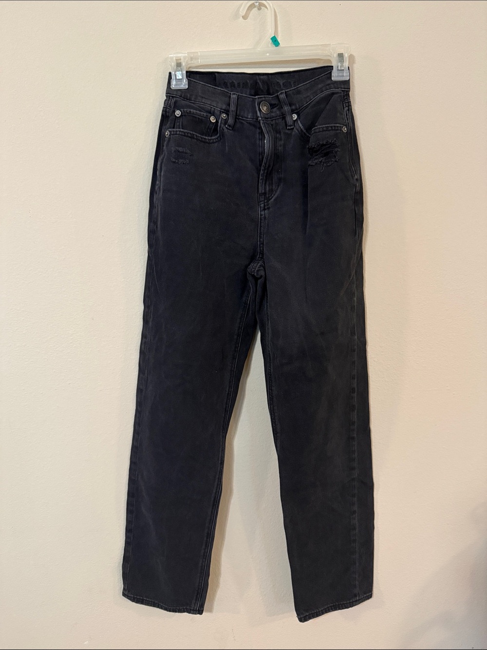 American Eagle Outfitters Men's Slim Straight Black Jeans